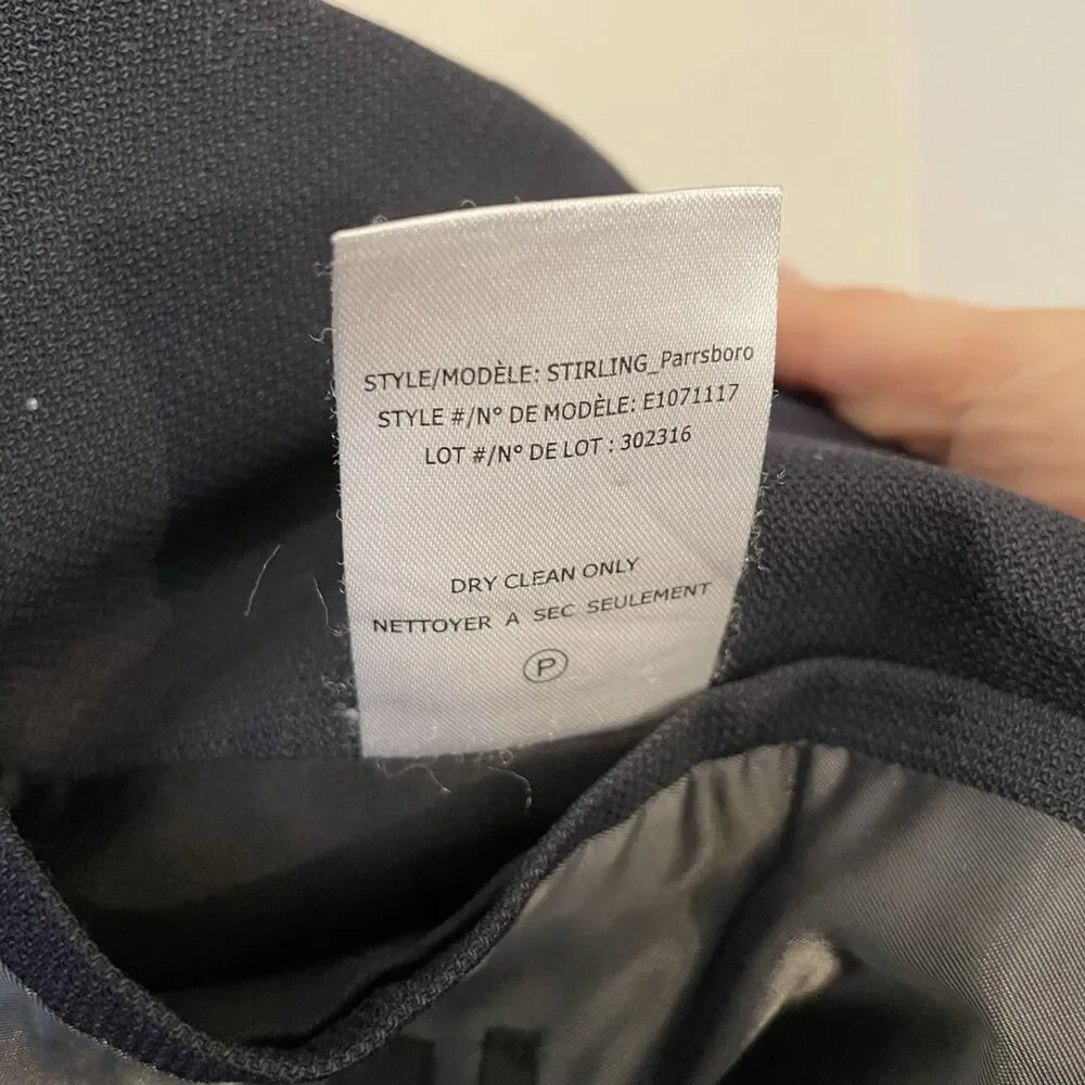 Men’s Theory Wool Suit Jacket Navy Blue Sz 42 Reg Blazer Tailored Sports Coat